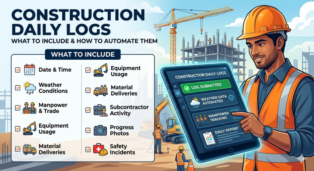 Construction Daily Logs: What to Include & how to automate