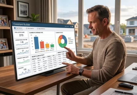 Homeowner submitting a warranty claim through a construction warranty tracking software portal